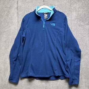 The North TKA Glacier 100 Fleece 1/4 Zip Jacket Coat Womens Large‎ Blue Pullover